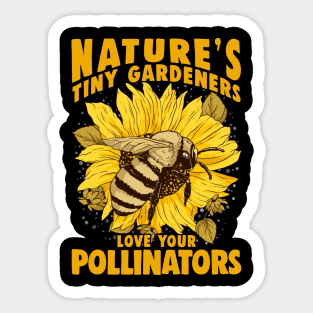Pollinator Bee & Sunflower Cottage core Aesthetic Sticker